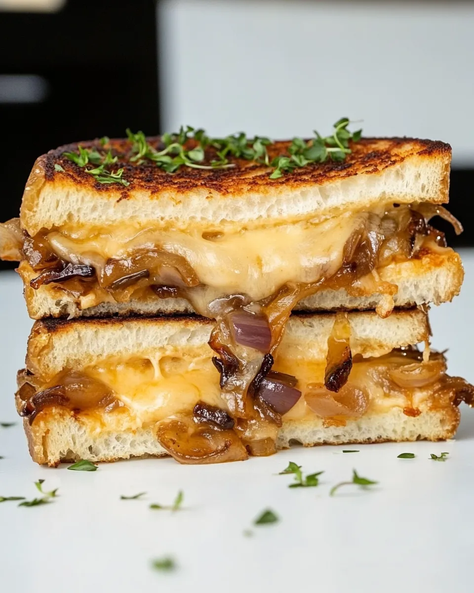 Easy Grilled Cheese With Caramelized Onions recipe photo