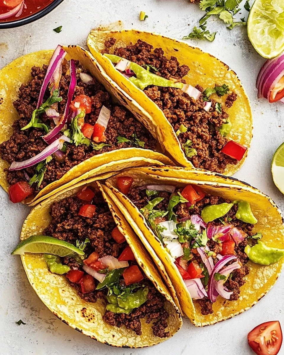 Delicious Ground Beef Tacos shot
