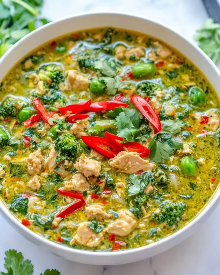 Homemade Ground Chicken Green Thai Curry photo
