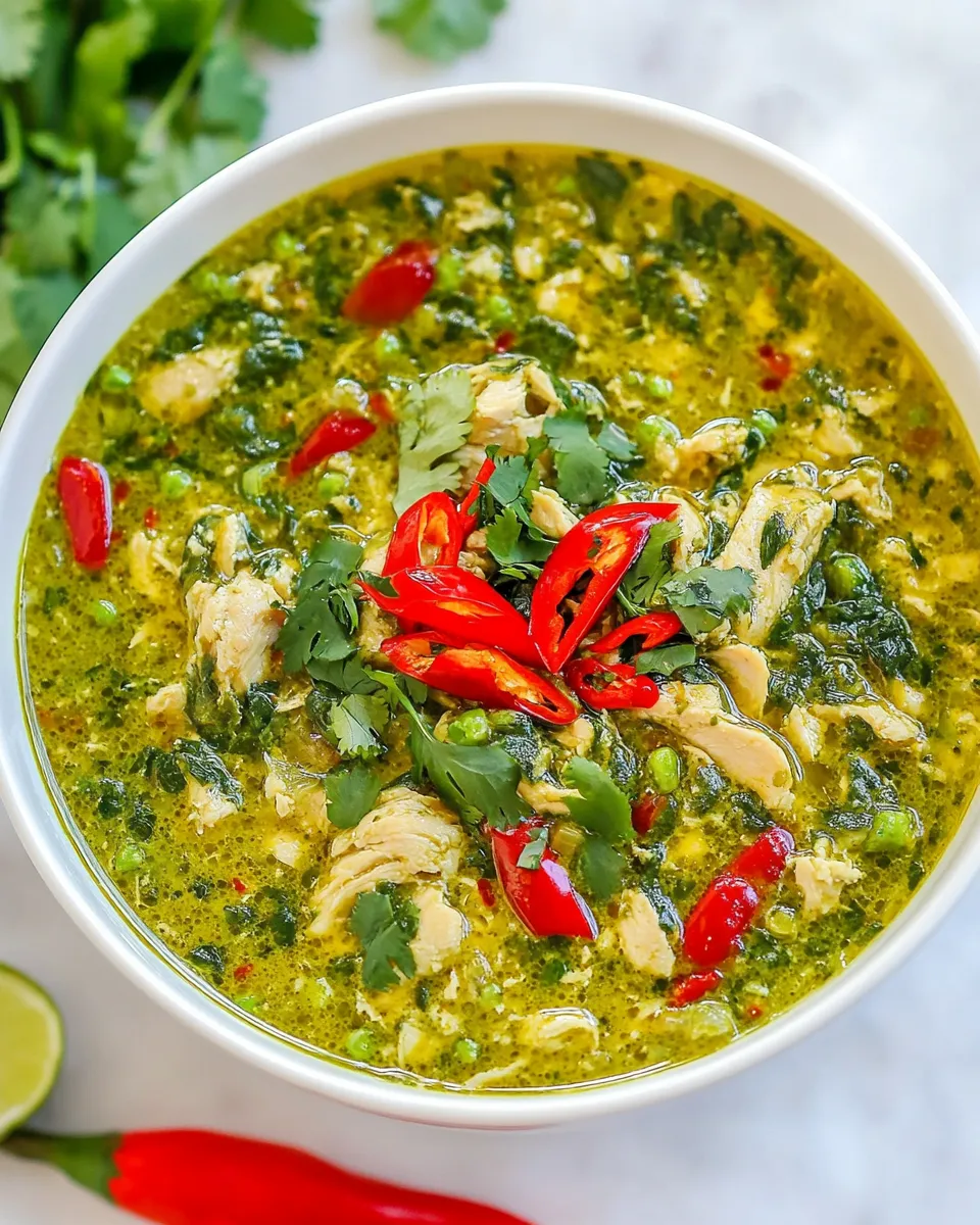 Delicious Ground Chicken Green Thai Curry recipe photo