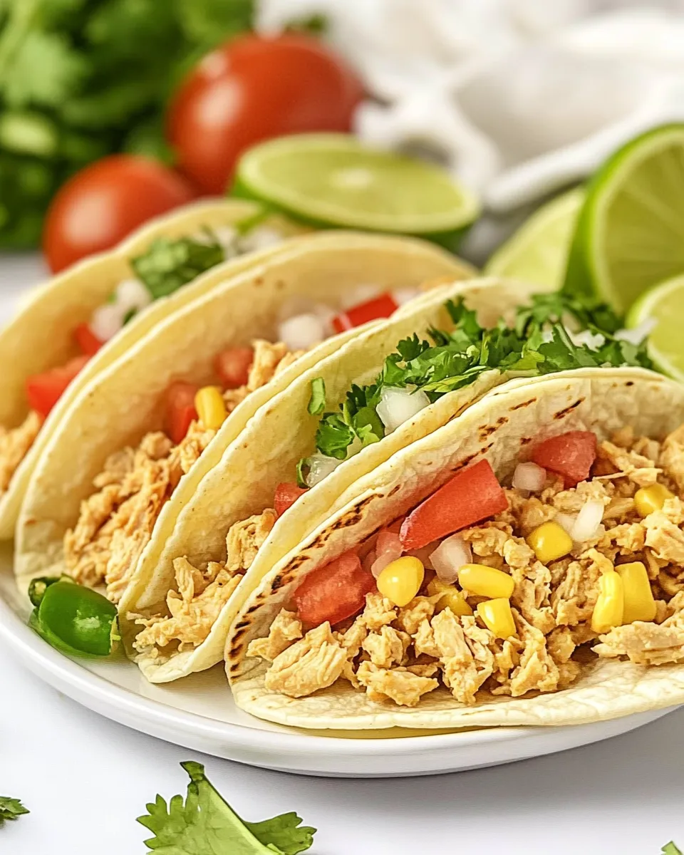 Delicious Ground Chicken Tacos shot