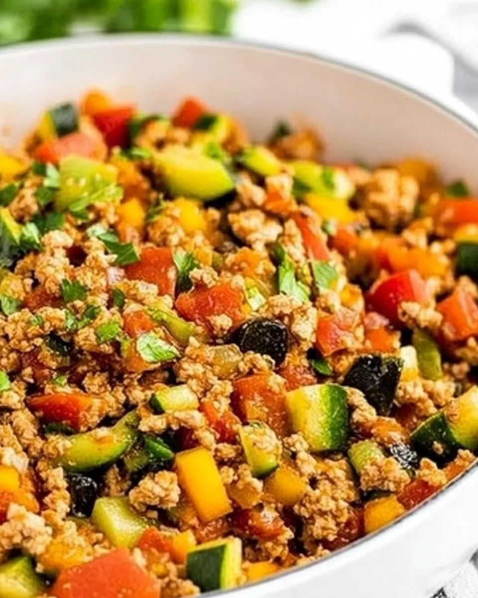Delicious Ground Turkey Skillet image