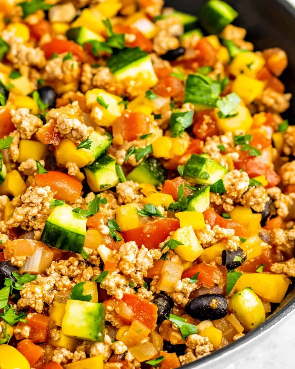 Healthy Ground Turkey Skillet recipe photo