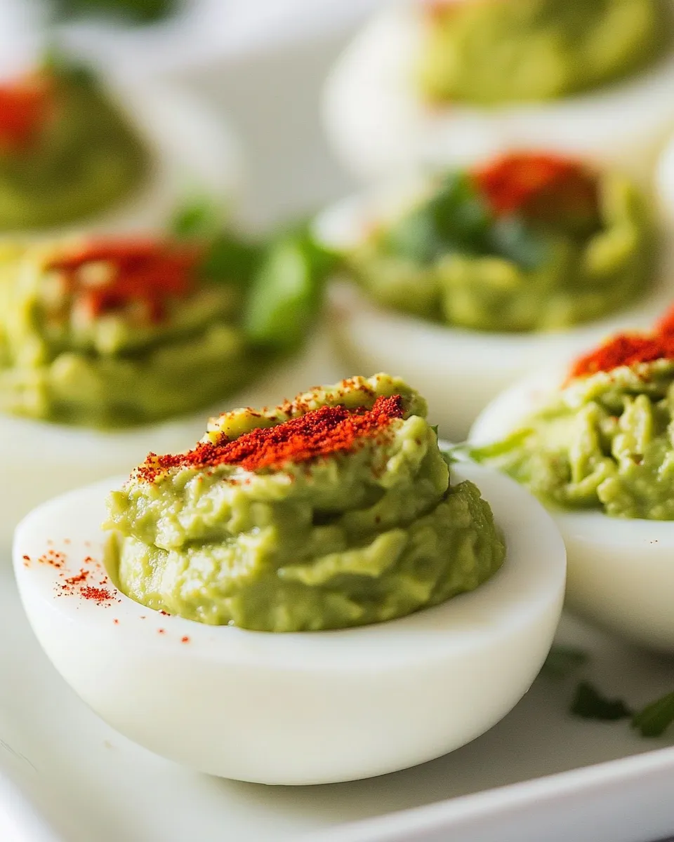 Delicious Guacamole Stuffed Eggs Recipe recipe photo