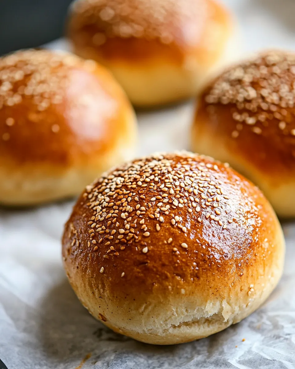 Delicious Hamburger Buns shot
