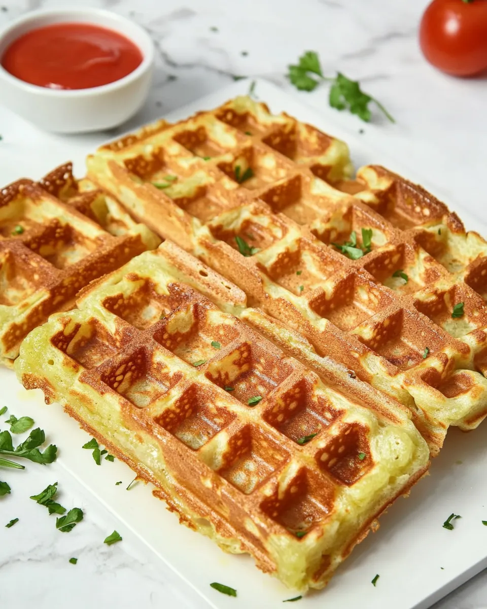 Delicious Hash Brown Waffles shot