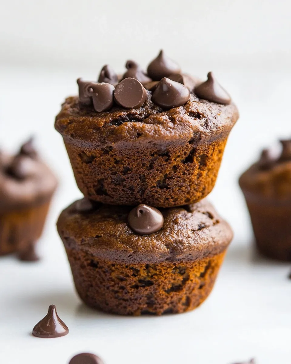 Easy Healthy Chocolate Banana Muffins recipe photo