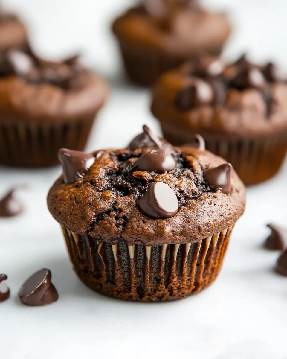 Delicious Healthy Chocolate Banana Muffins shot