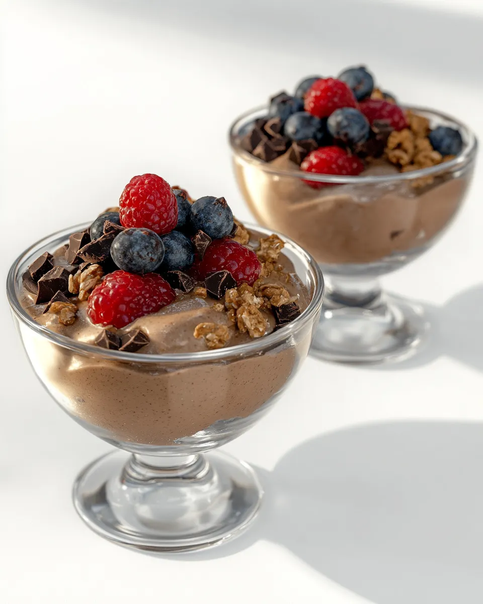 Delicious Healthy Chocolate Breakfast Sundae image
