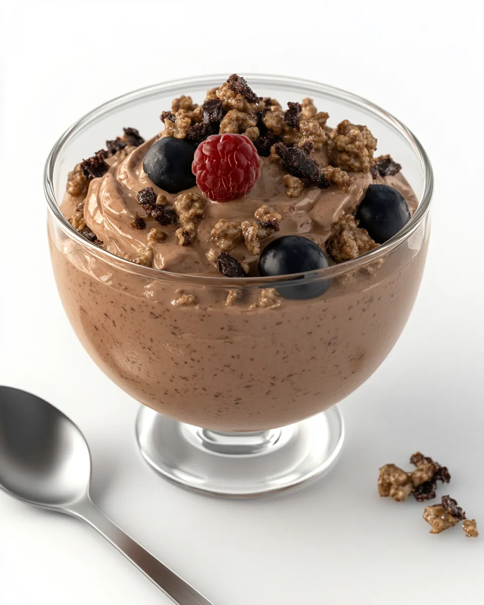 Tasty Healthy Chocolate Breakfast Sundae shot