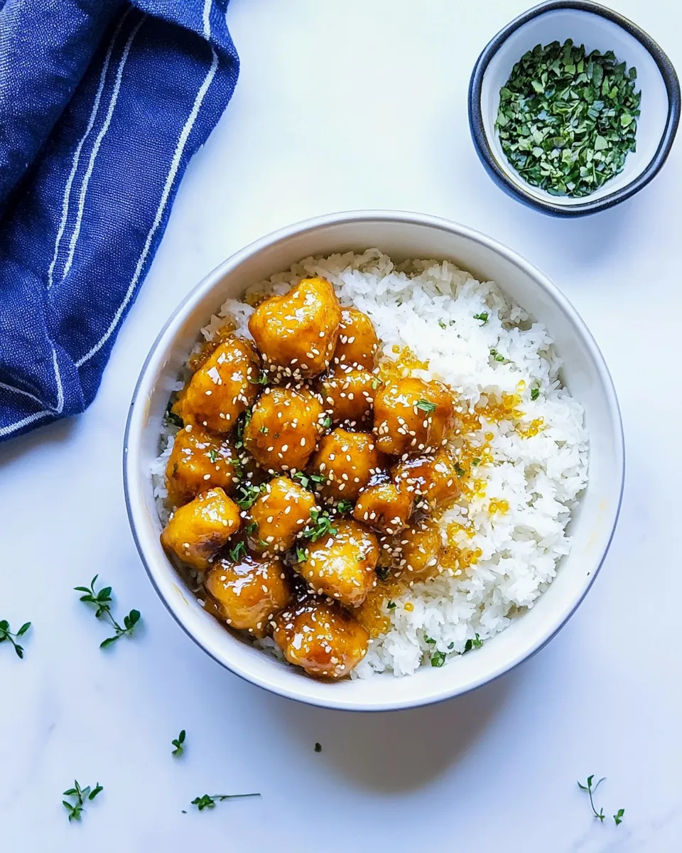 Delicious Healthy Homemade Orange Chicken image