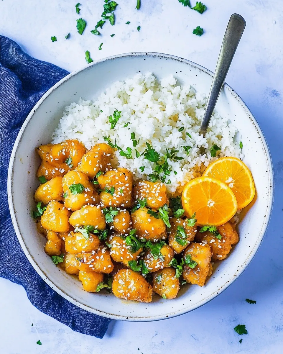Quick Healthy Homemade Orange Chicken recipe photo