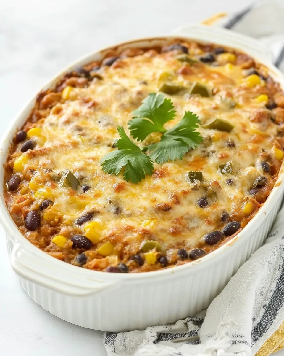 Quick Healthy Mexican Black Bean Casserole shot