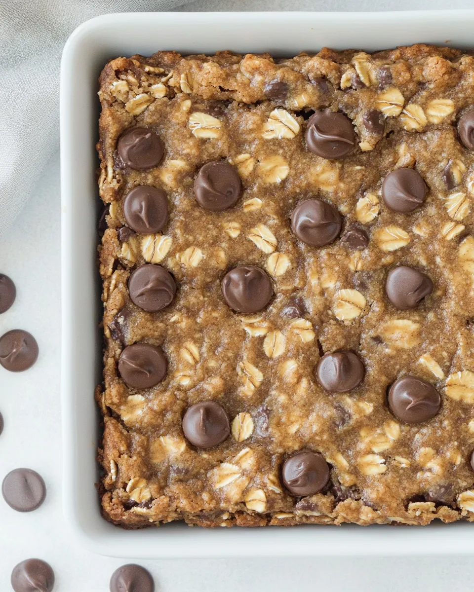 Classic Healthy Peanut Butter Oatmeal Cookie Bars image