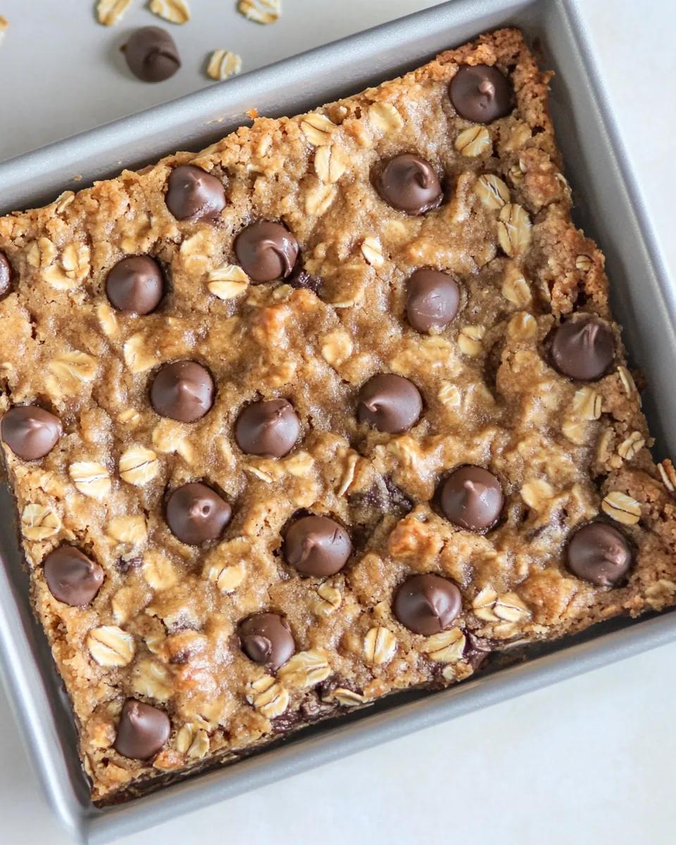 Delicious Healthy Peanut Butter Oatmeal Cookie Bars recipe photo
