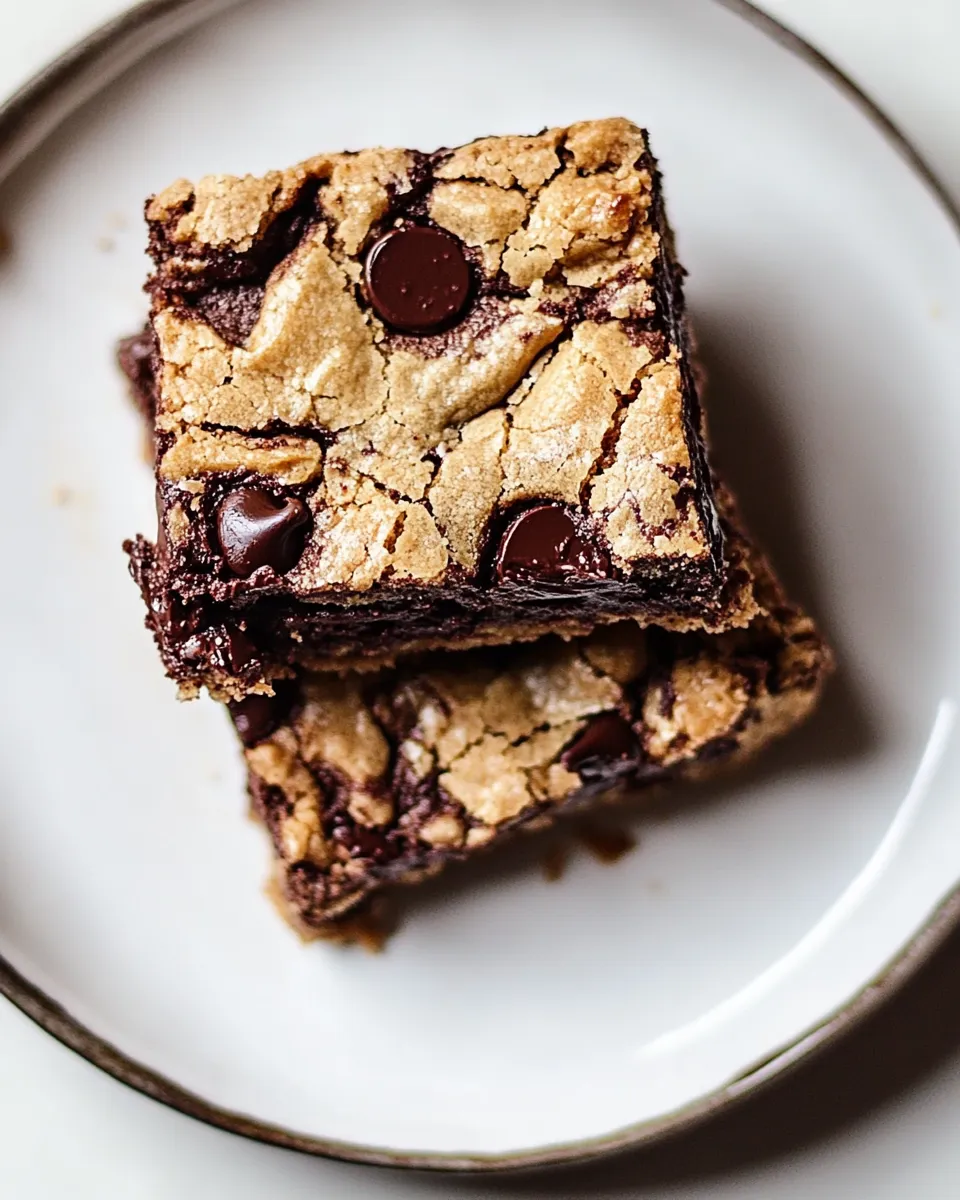 Ultimate Healthyish Chocolate Chip Cookie Bars. food shot