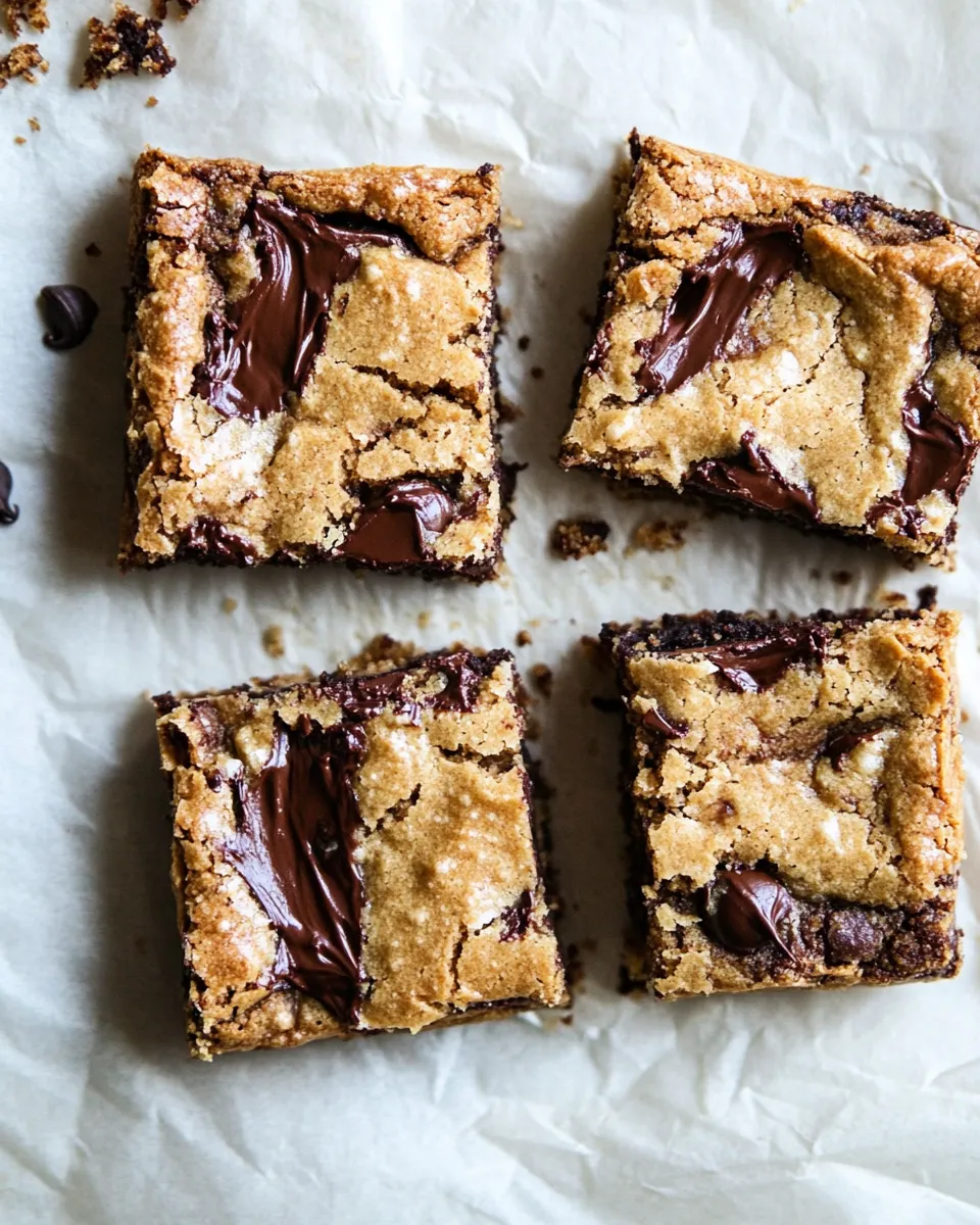 Easy Healthyish Chocolate Chip Cookie Bars. recipe image