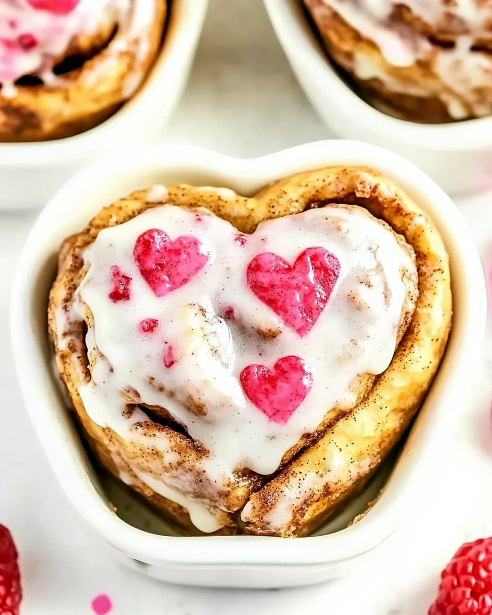 Delicious Heart Shaped Cinnamon Rolls image