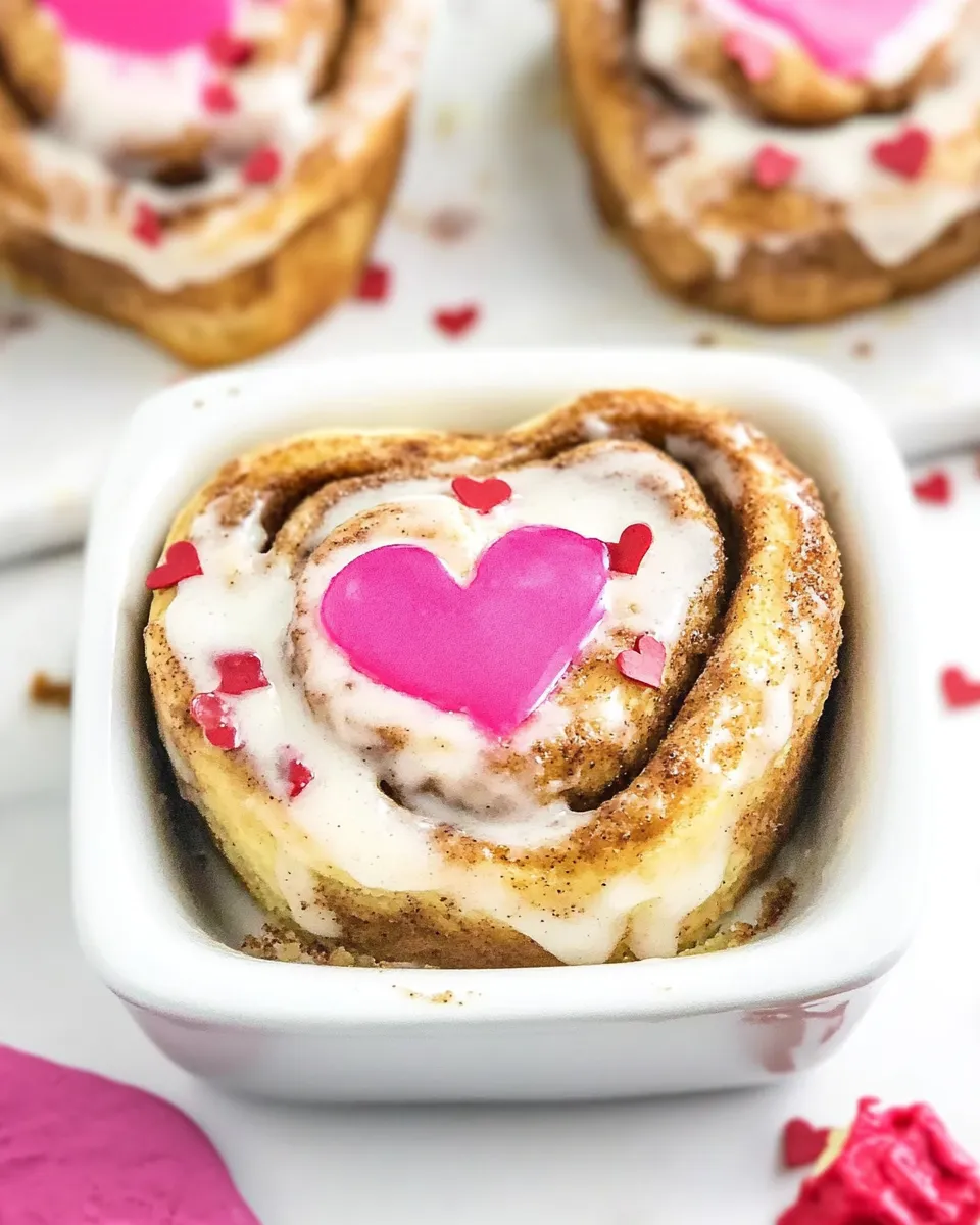 Easy Heart Shaped Cinnamon Rolls recipe photo