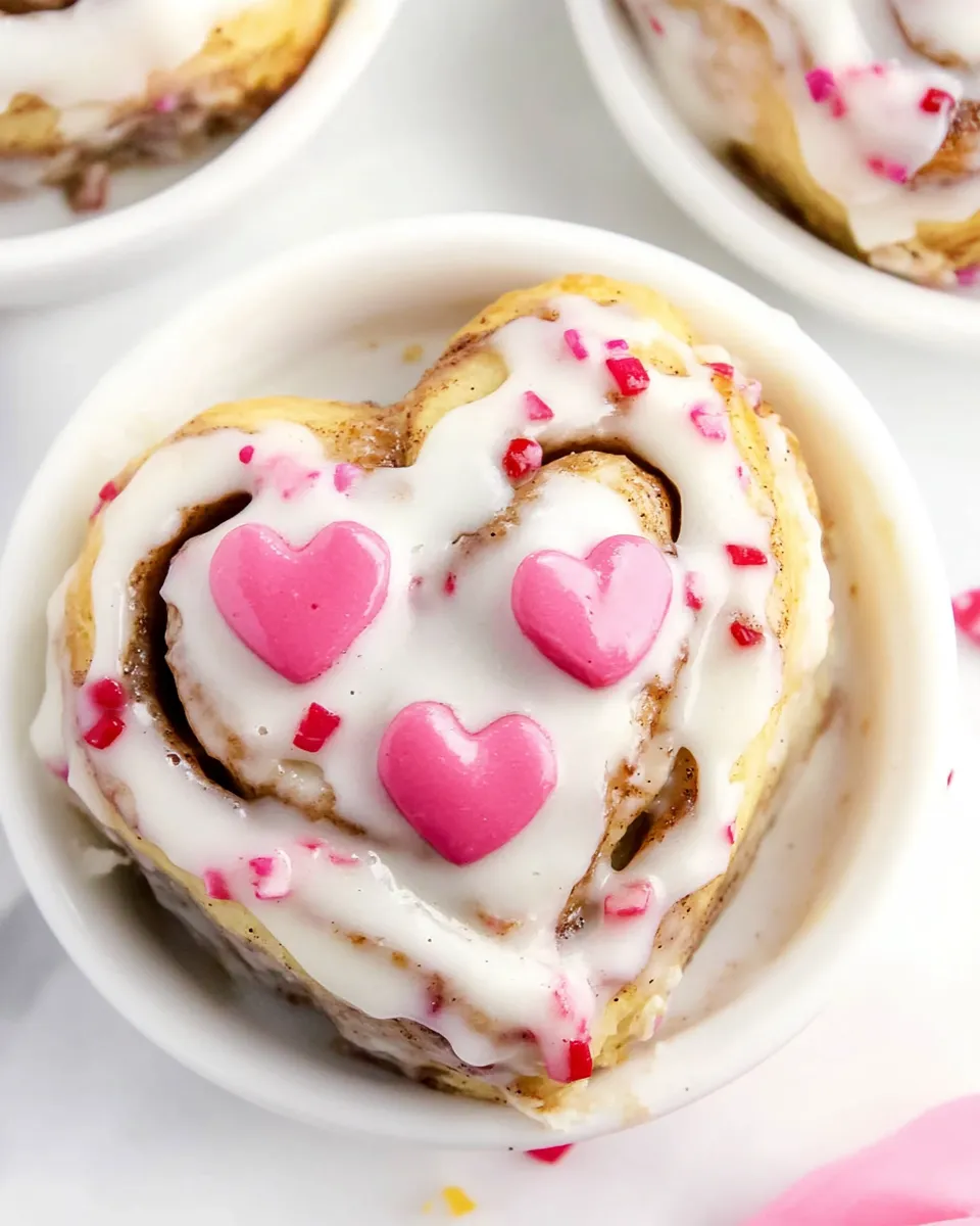 Best Heart Shaped Cinnamon Rolls shot