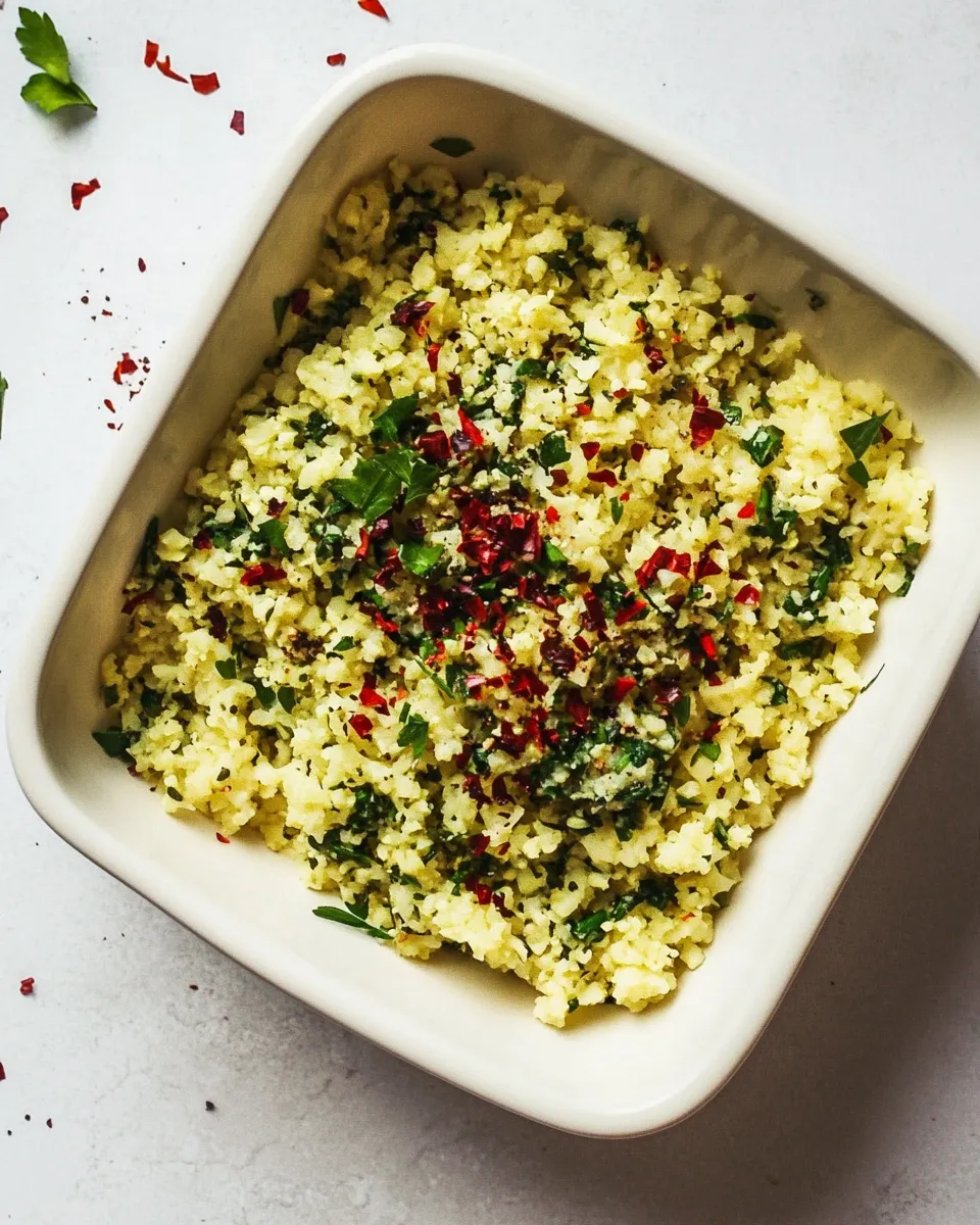 Healthy Herbed Cauliflower Rice Recipe dish photo