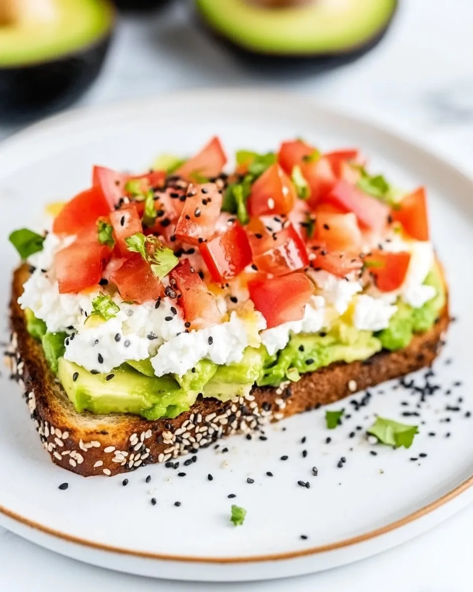 Delicious High Protein Cottage Cheese Avocado Toast image