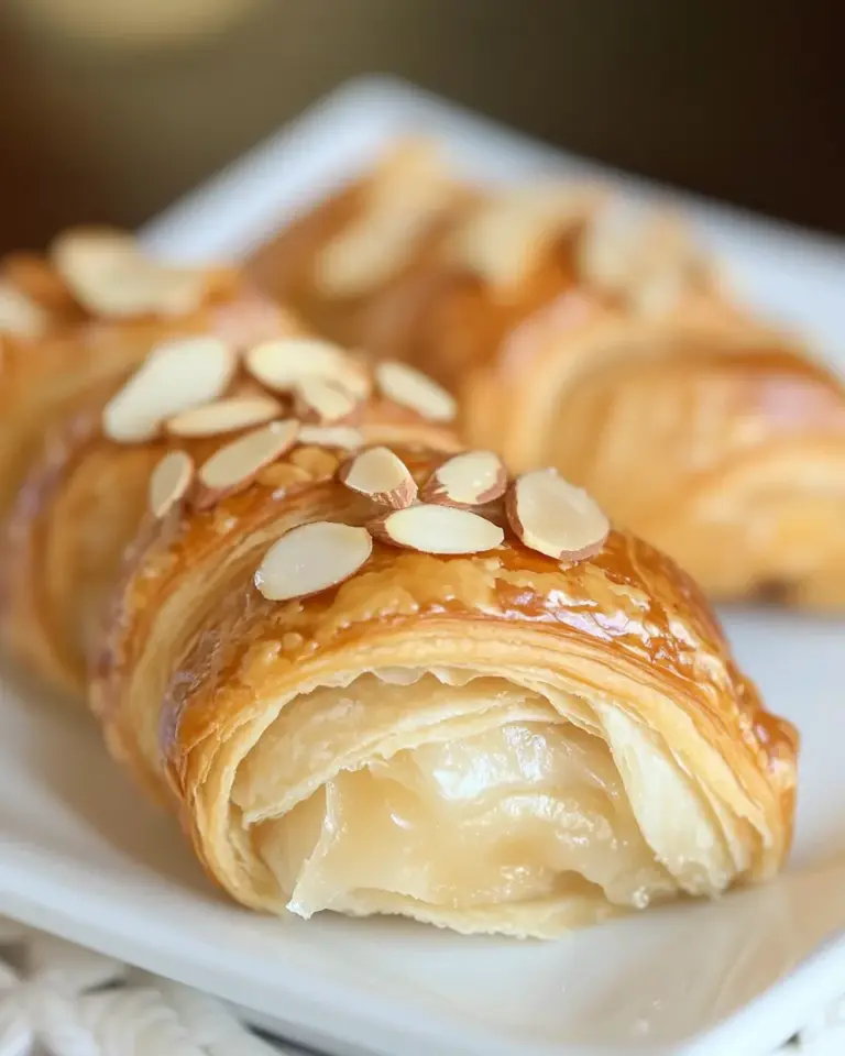 Homemade Almond Croissants photo