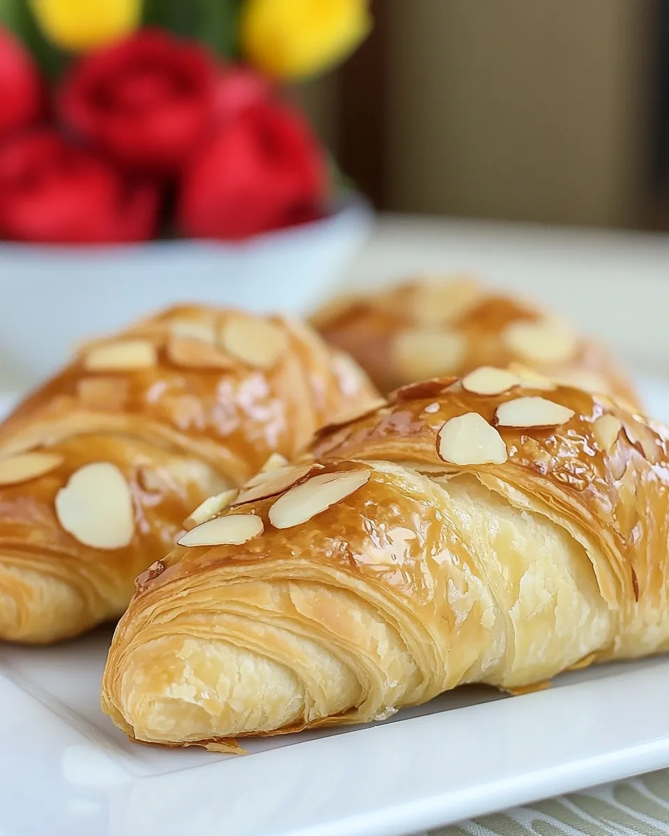 Sweet Homemade Almond Croissants picture