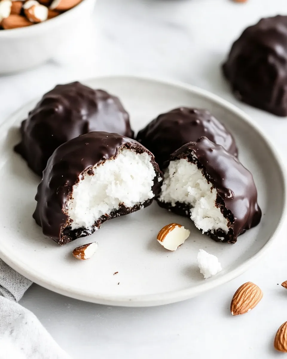 Savory Homemade Almond Joys shot