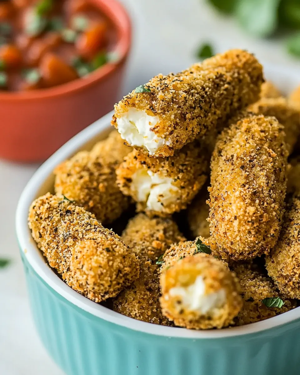 Easy Homemade Baked Mozzarella Sticks Recipe shot