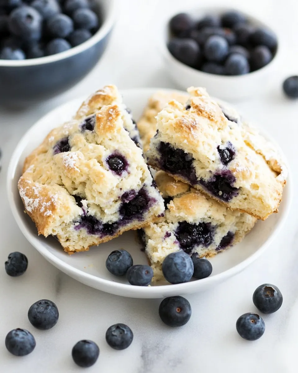 Quick Homemade Blueberry Scones Recipe shot