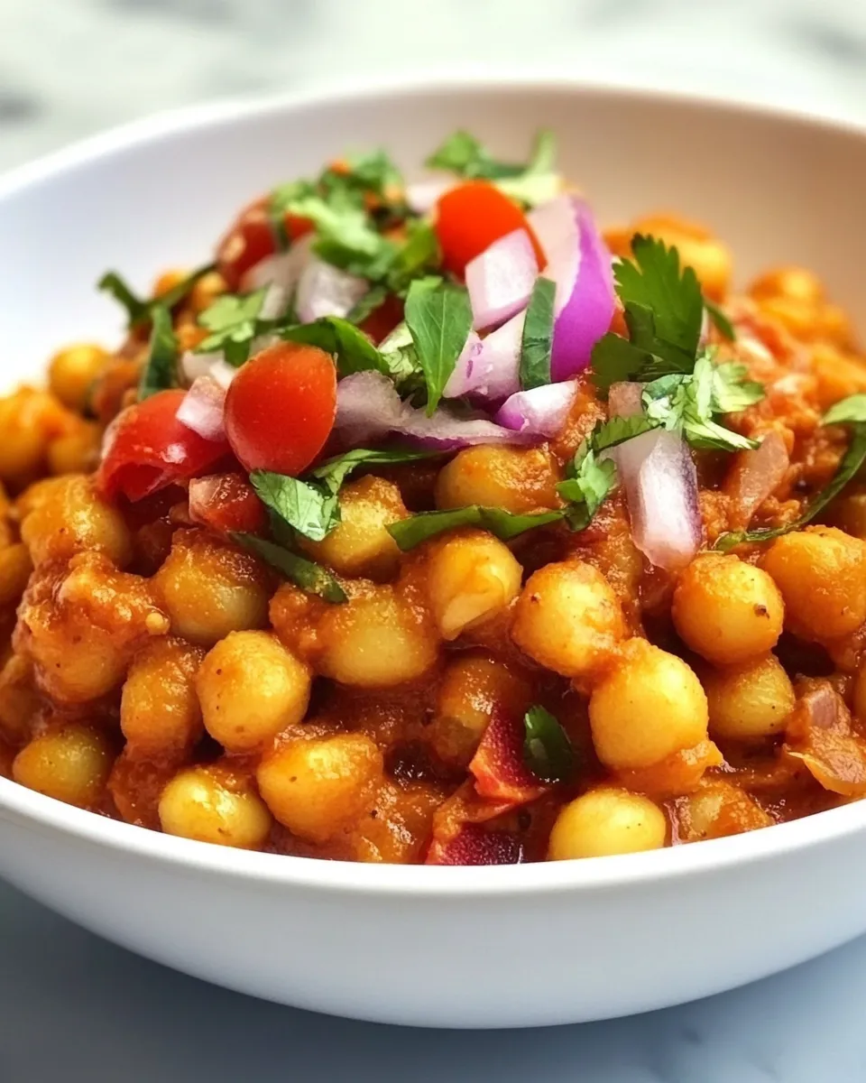 Savory Homemade Chana Masala dish image