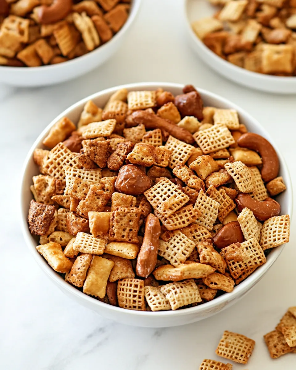 Delicious Homemade Chex Mix Recipe shot