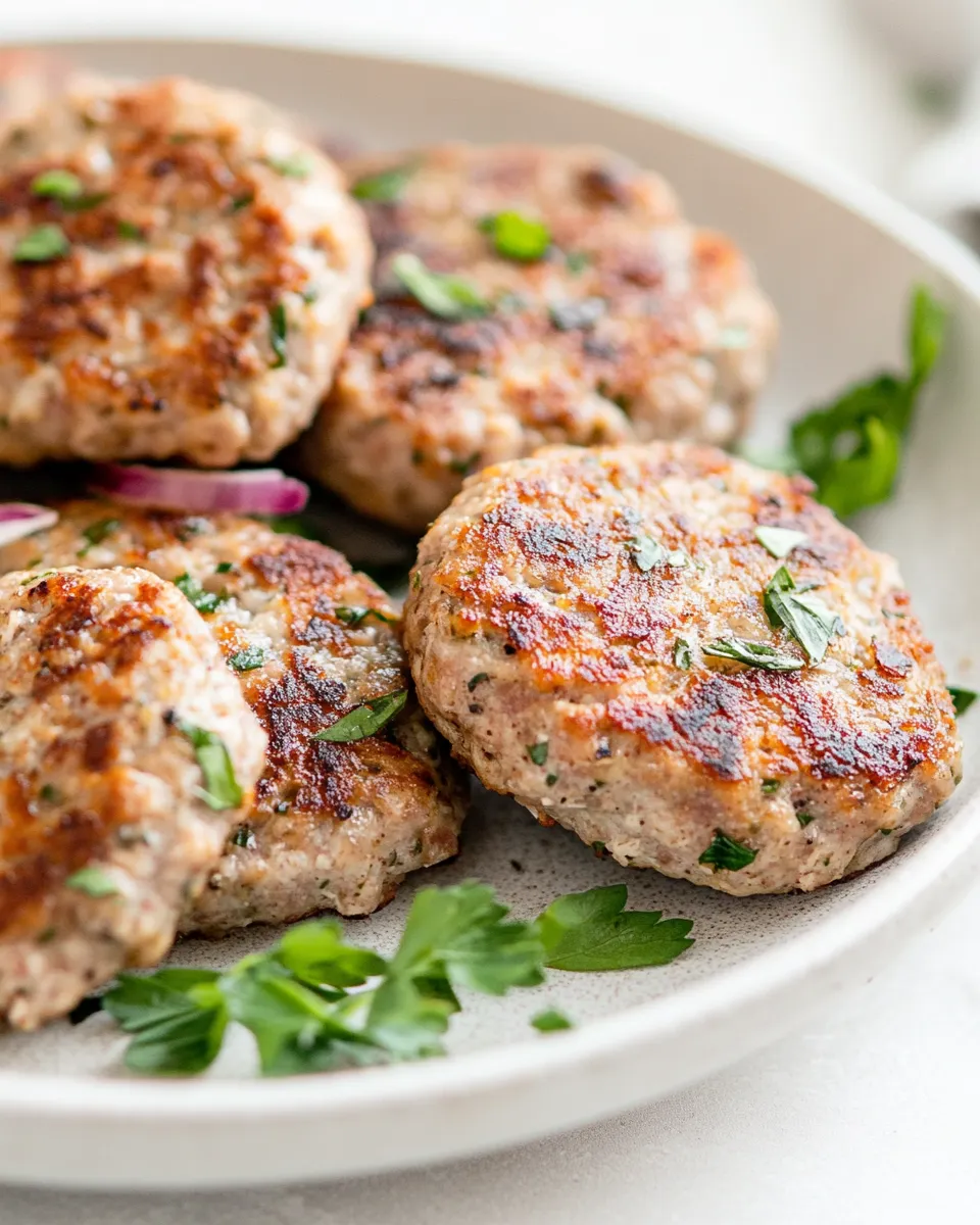 Easy Homemade Chicken Sausage Patties food shot