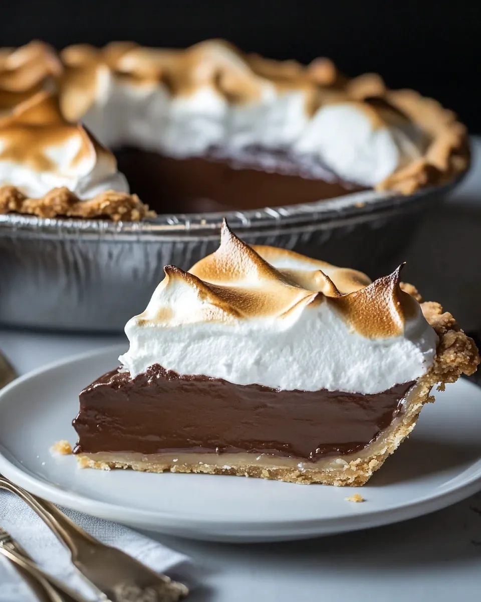 Easy Homemade Chocolate Meringue Pie photo