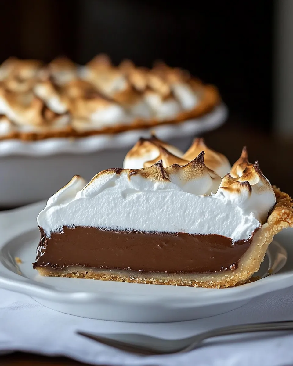 Delicious Homemade Chocolate Meringue Pie image