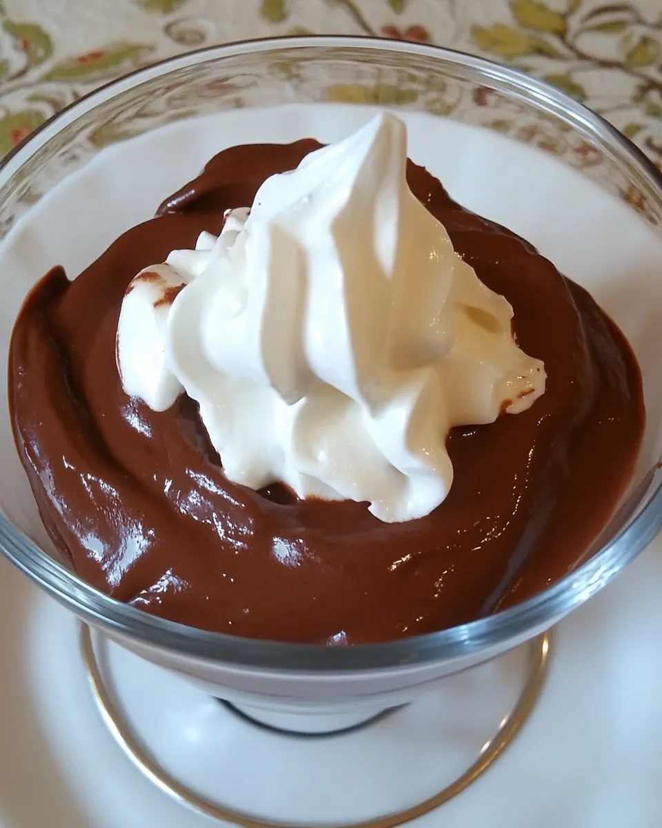 Quick Homemade Chocolate Pudding shot