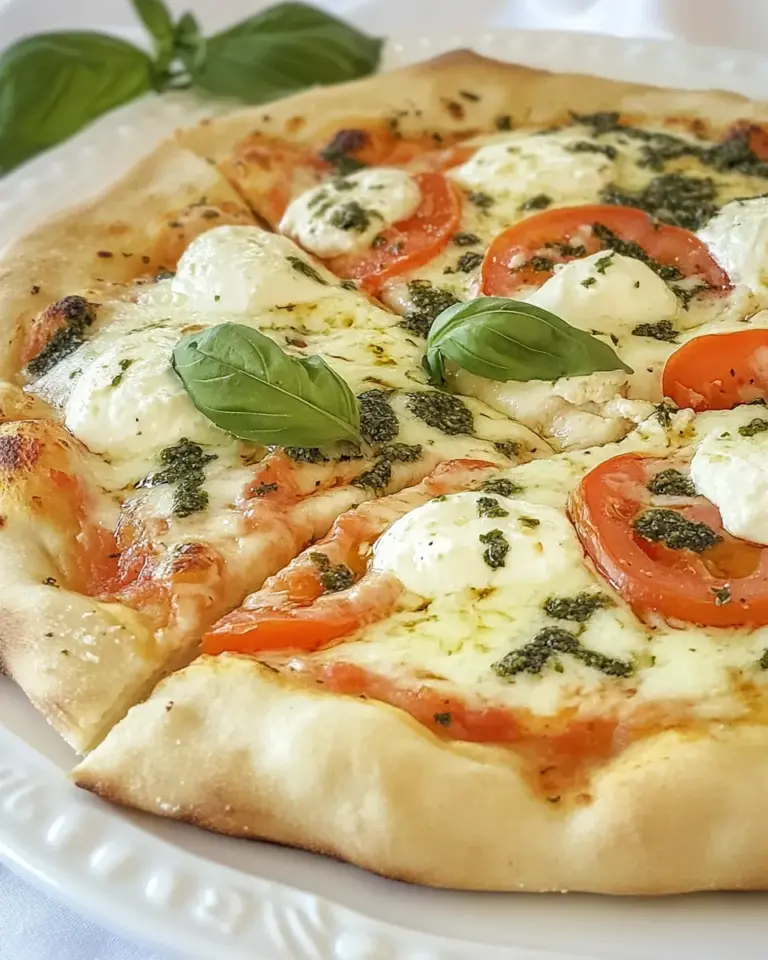 Homemade Pizza Margherita recipe photo