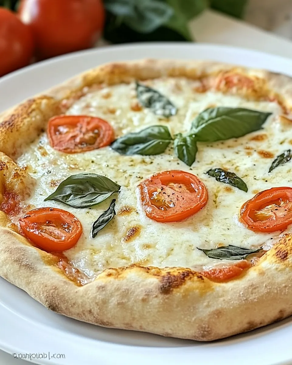 Easy Homemade Pizza Margherita dish photo
