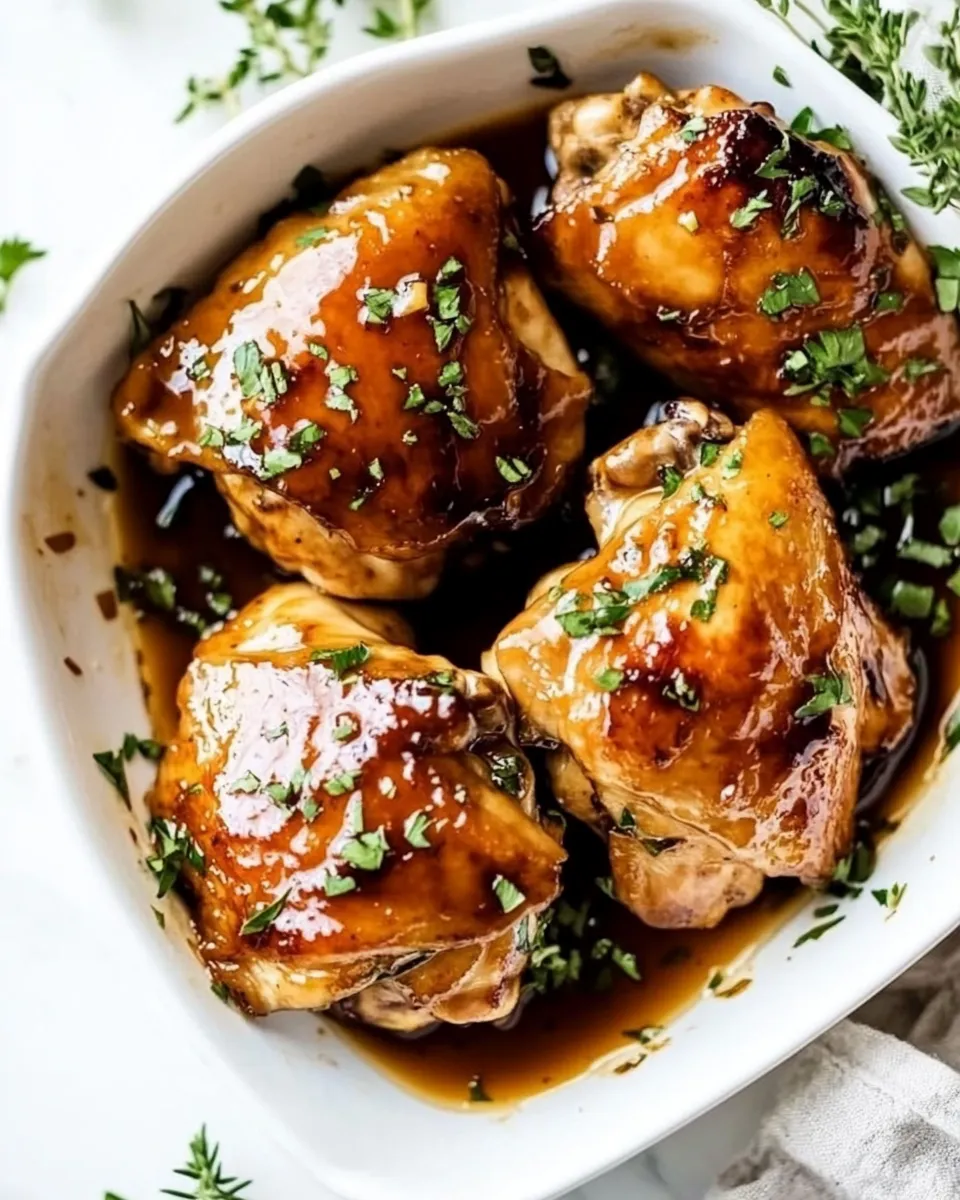 Easy Honey Balsamic Chicken Thighs recipe photo
