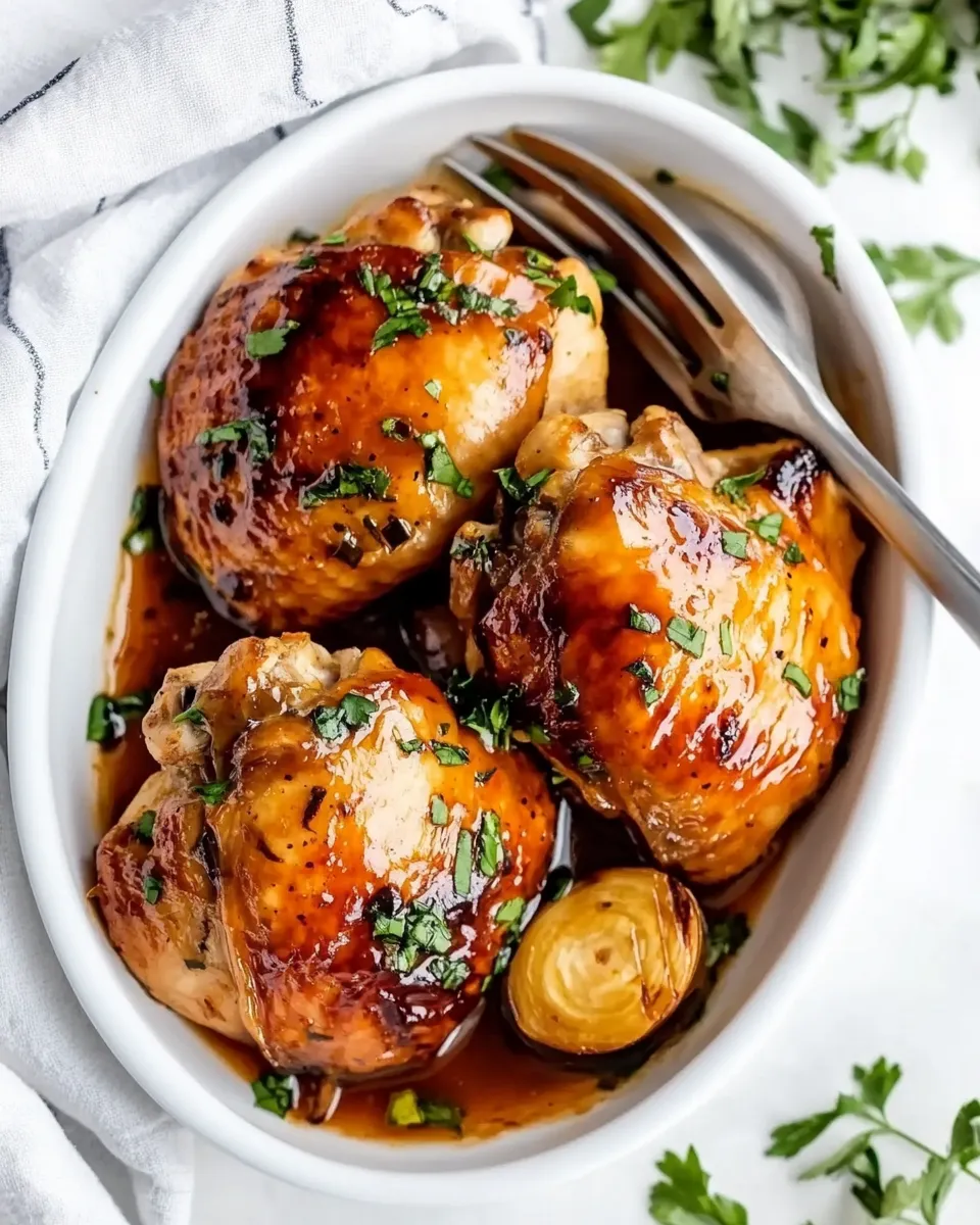 Delicious Honey Balsamic Chicken Thighs shot