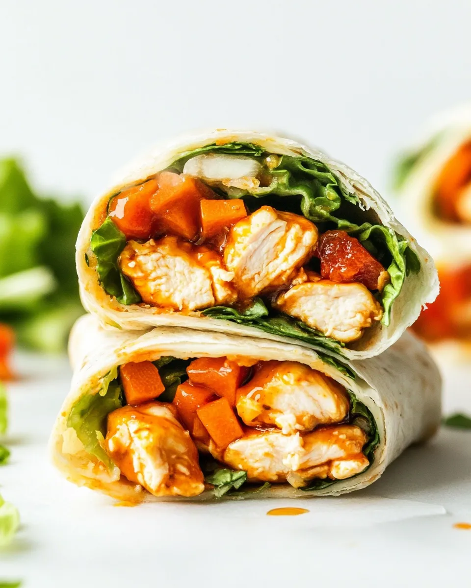 Homemade Honey Buffalo Chicken Wraps photo