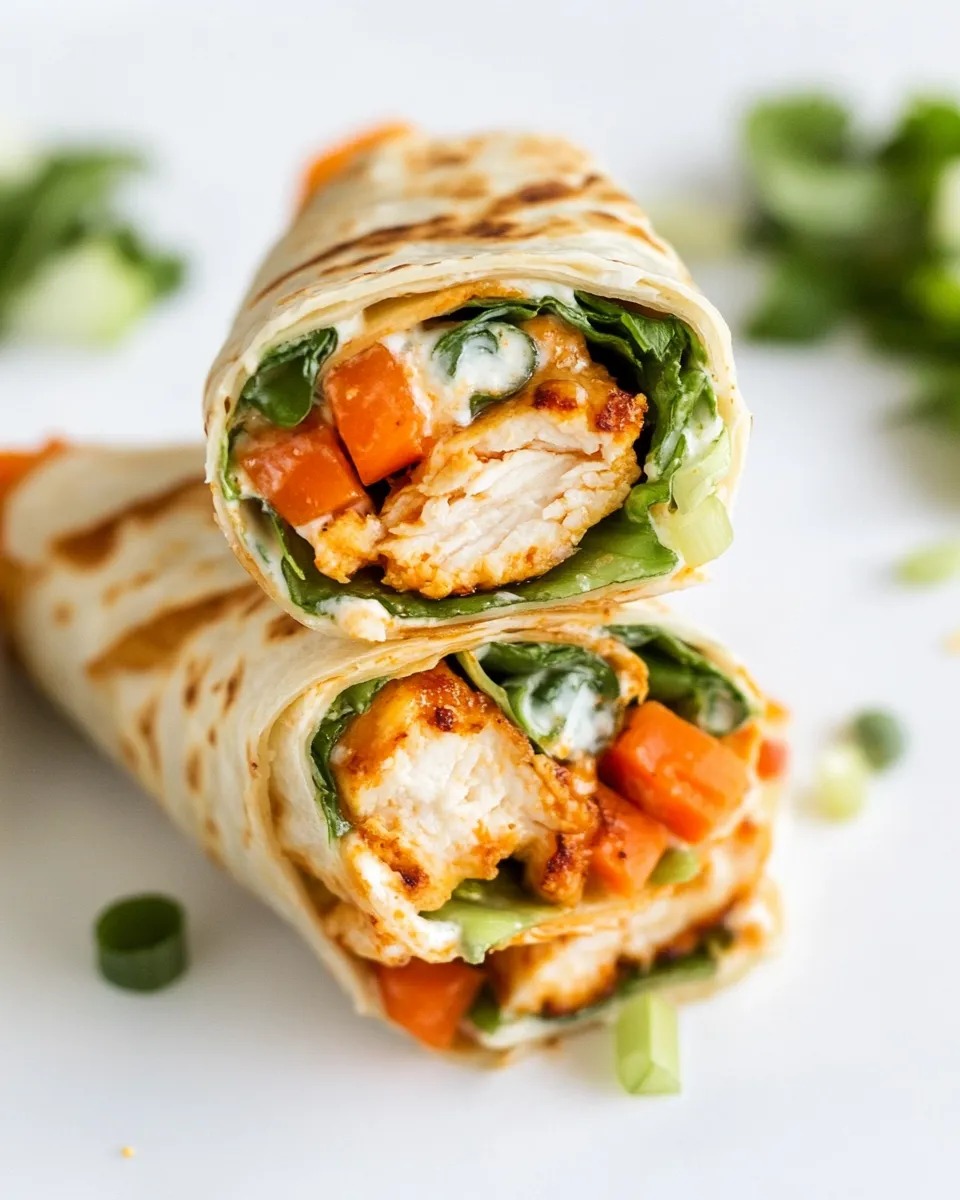 Easy Honey Buffalo Chicken Wraps recipe photo