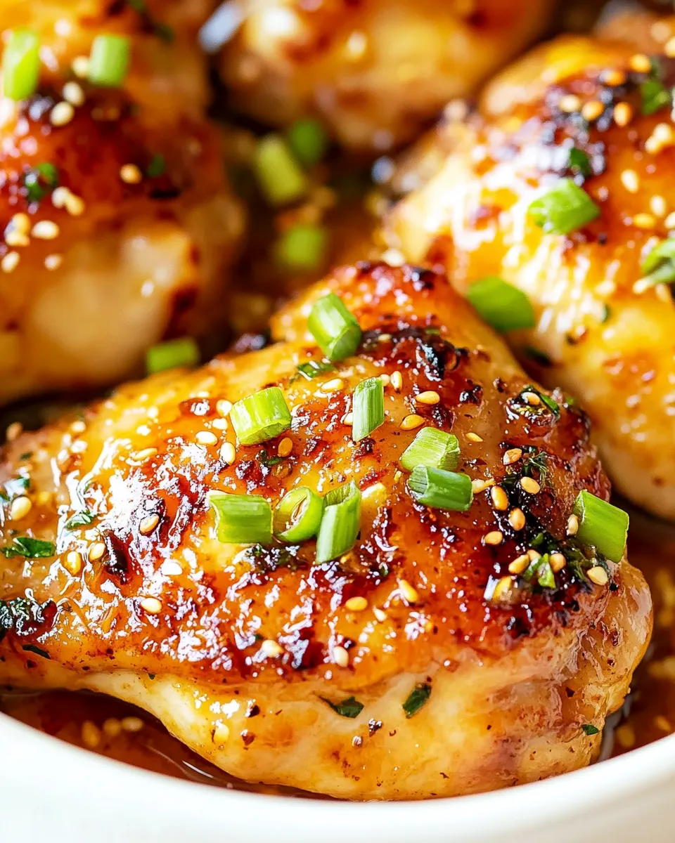 Easy Honey Garlic Baked Chicken Thighs photo