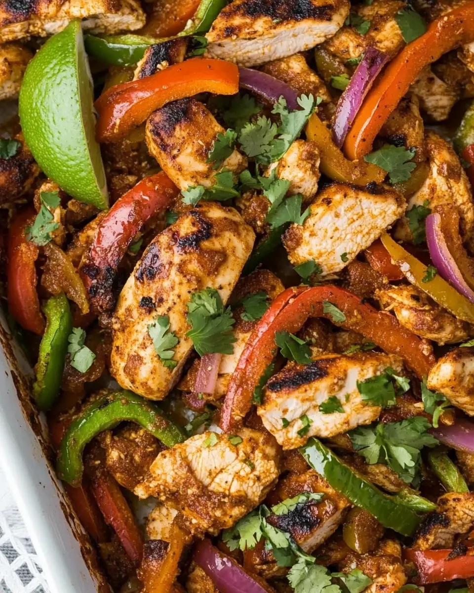 Easy Honey Lime Baked Chicken Fajitas photo