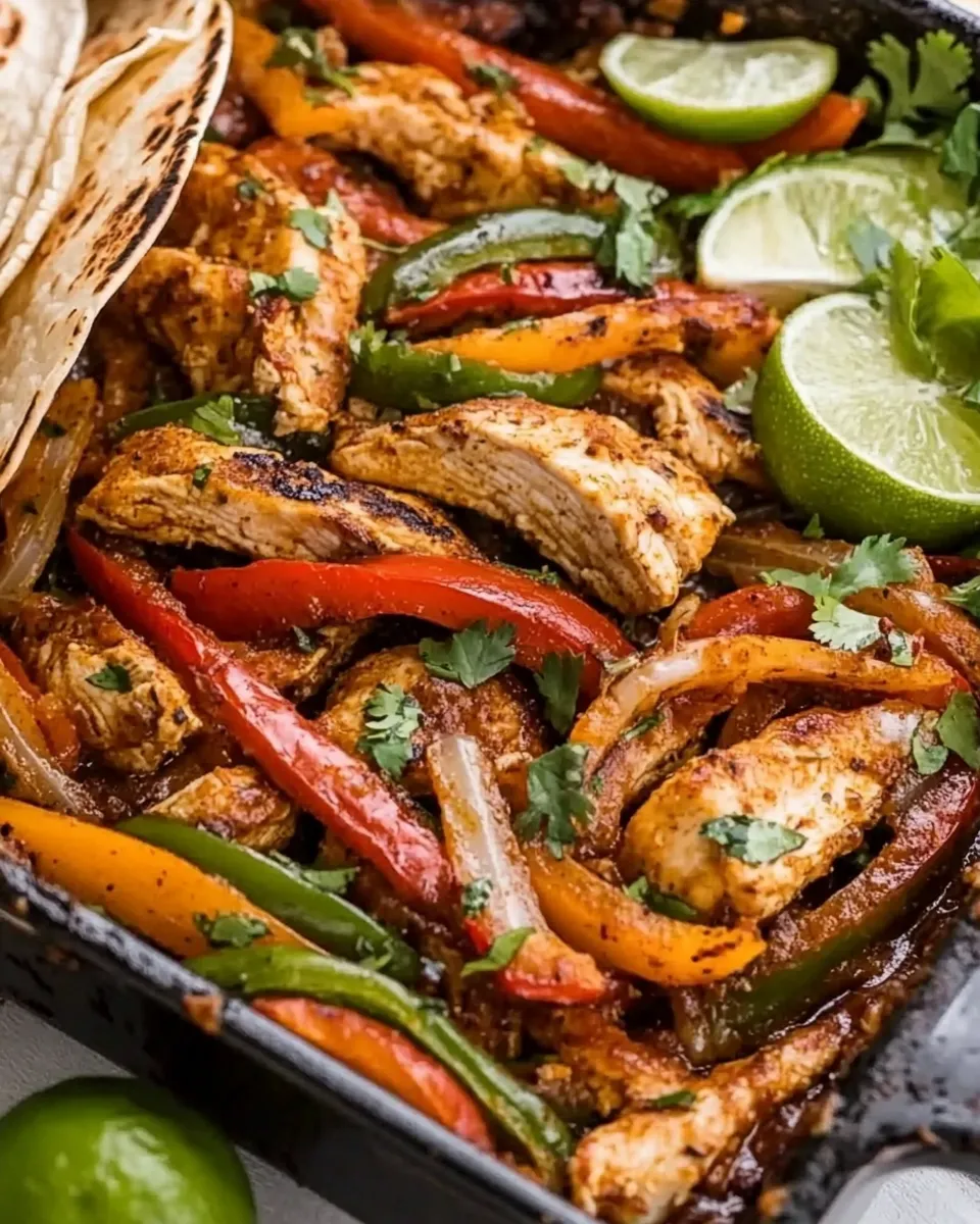 Delicious Honey Lime Baked Chicken Fajitas image