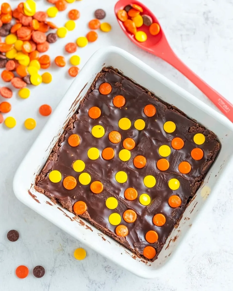 Delicious How to Make Easy Reeses Pieces Fudge Recipe shot