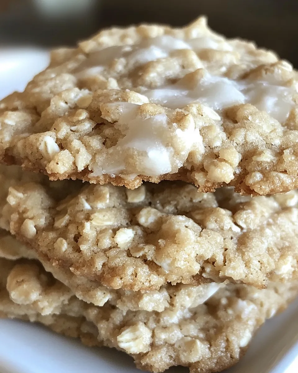 Classic Iced Oatmeal Applesauce Cookies image