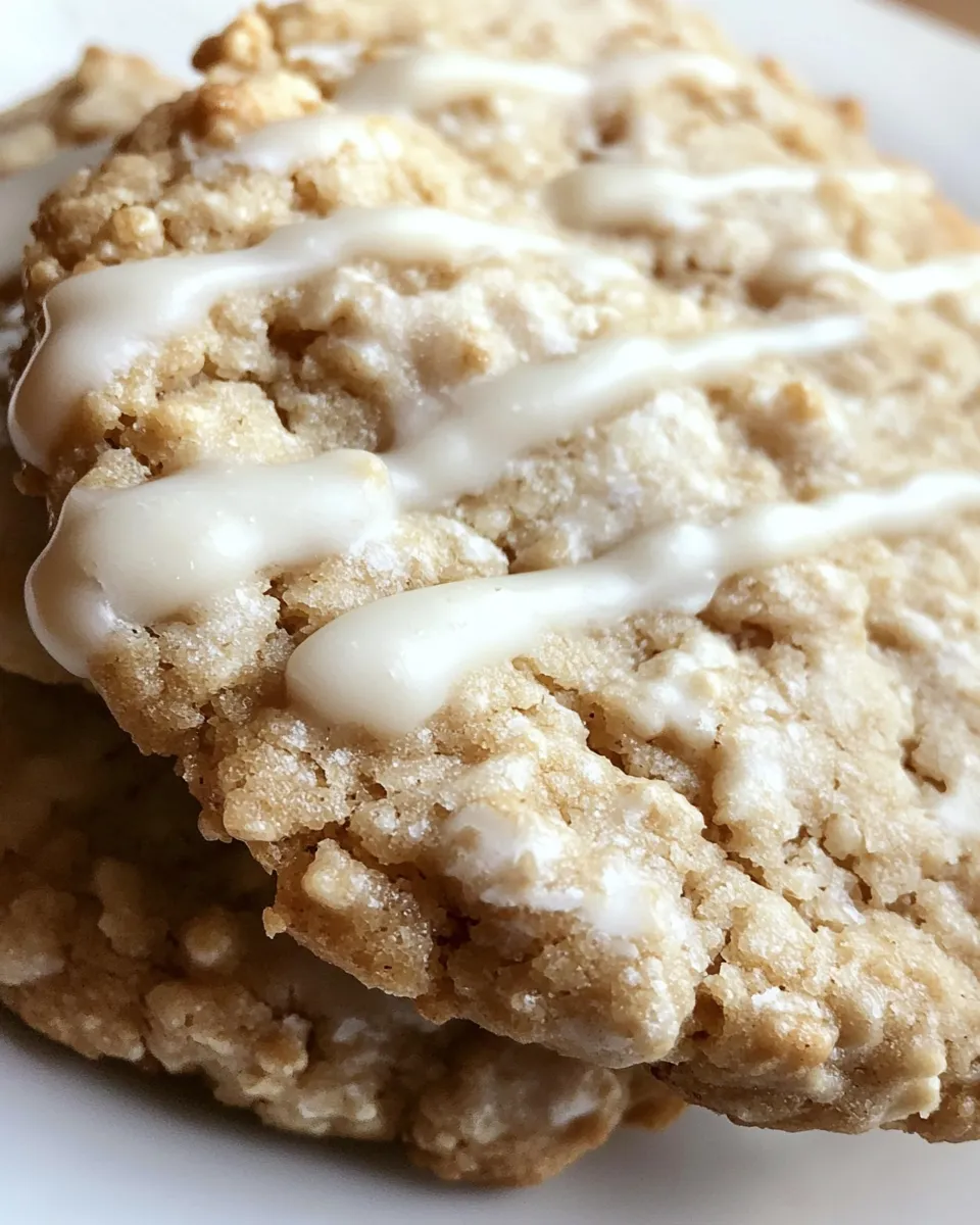 Delicious Iced Oatmeal Applesauce Cookies shot