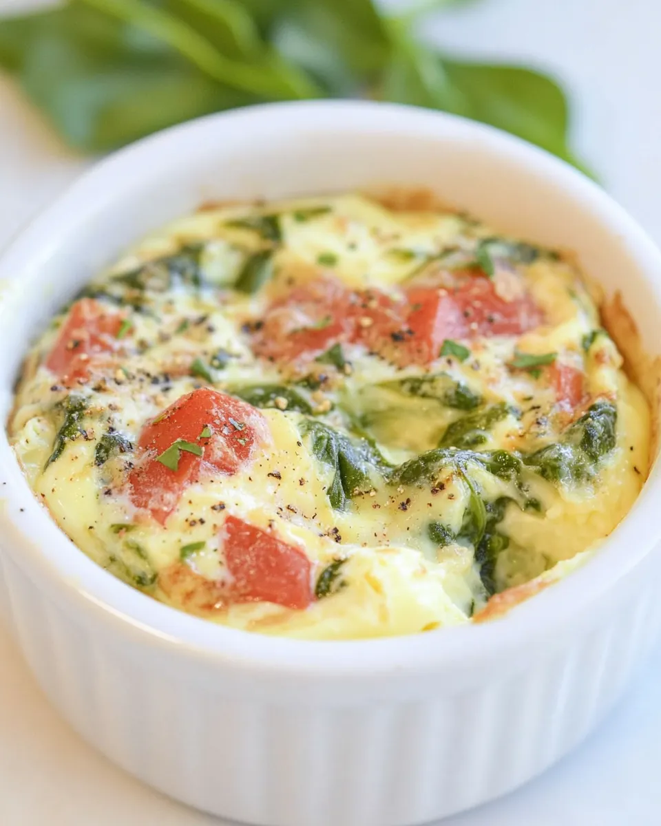 Classic Individual Egg & Spinach Bowls image